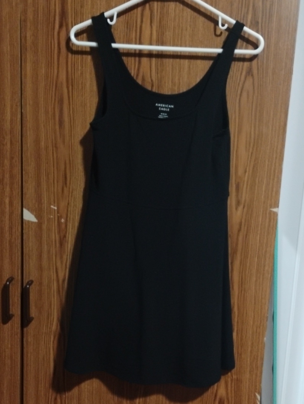 American Eagle Outfitters Black Scoop Neck Mini Dress